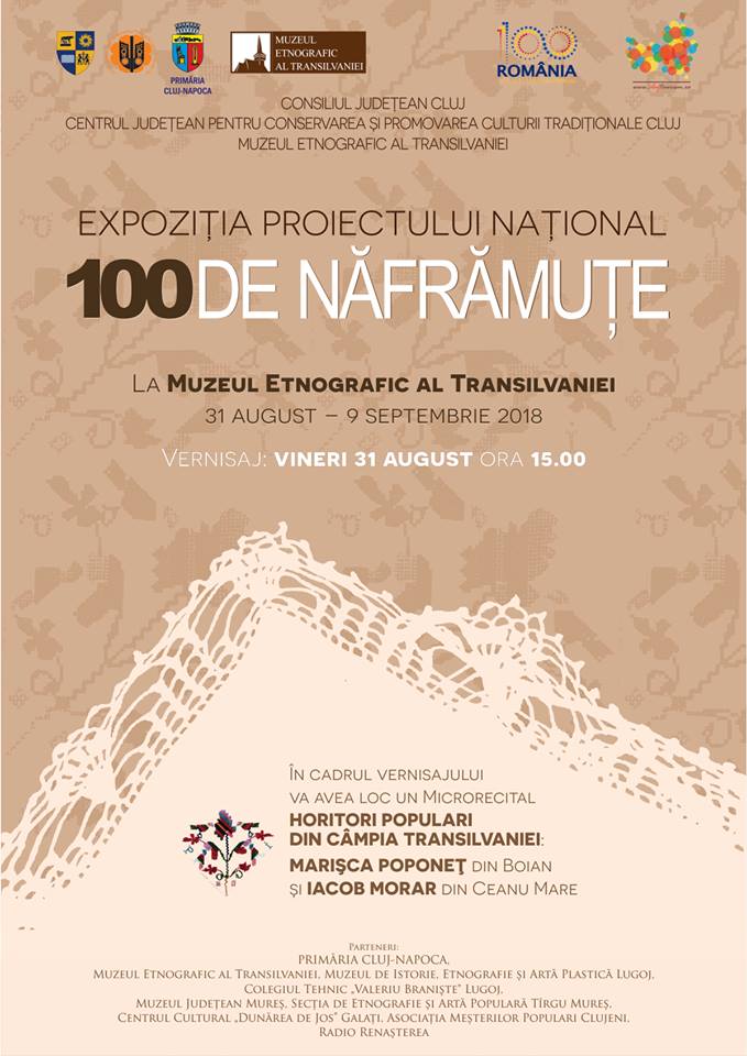 „100 de năfrămuțe”, expuse la Muzeul Etnografic al Transilvaniei Cluj-Napoca