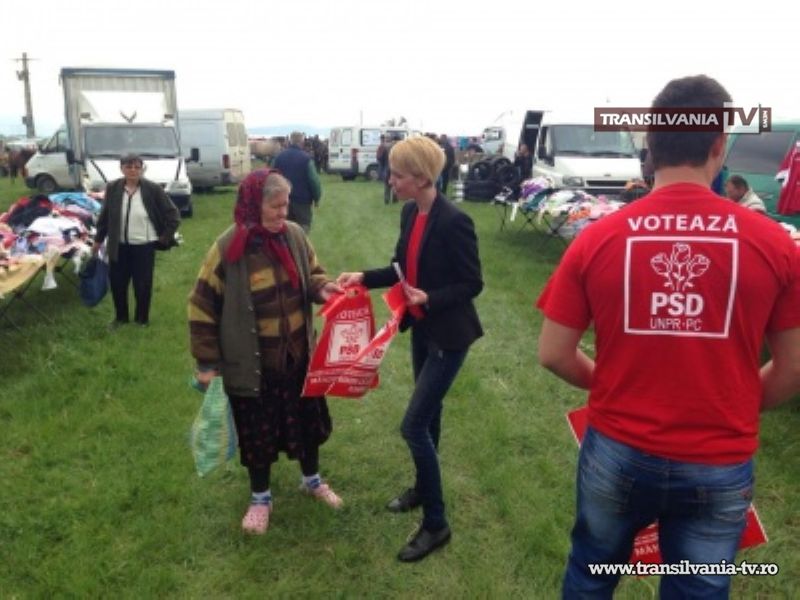 Membrii PSD, în campanie electorală în târgul din Halmeu