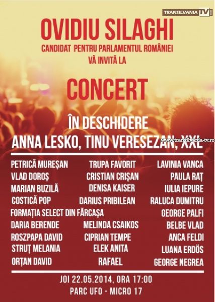 Super-concert Anna Lesko, organizat de Ovidiu Silaghi