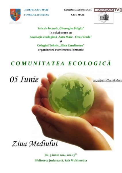 Ziua Mondială a Mediului va fi marcată la Biblioteca Județeană