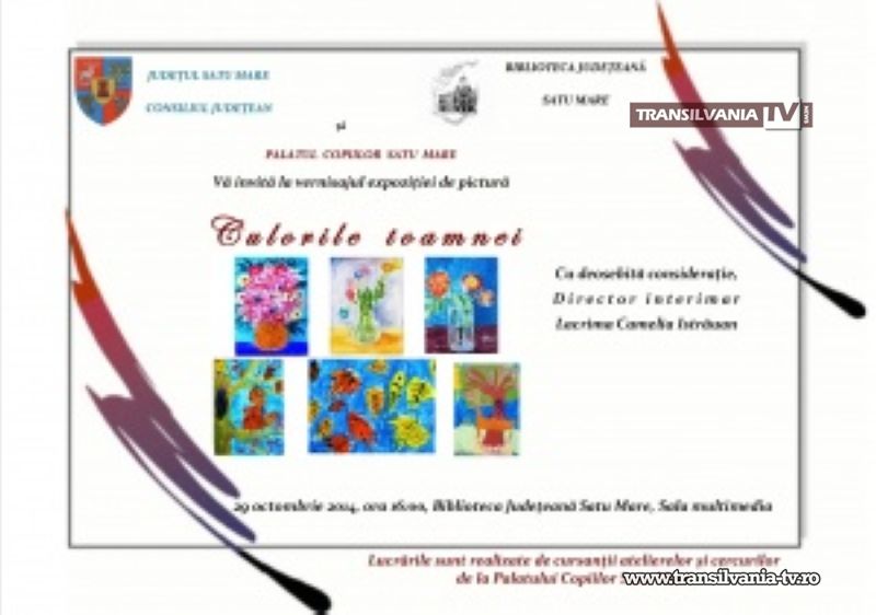 Expoziție de pictură în culorile toamnei la Biblioteca Județeană