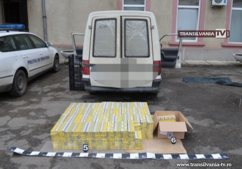 Skoda modificată special pentru transportul a 3.000 pachete ţigări