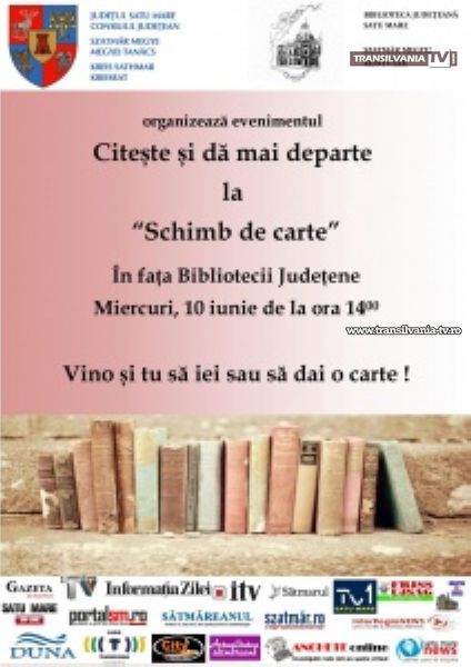 Biblioteca Județeană invită sătmărenii la un „Schimb de carte”