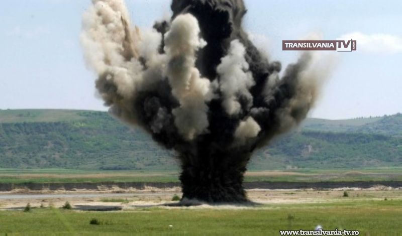 Pompierii sătmăreni au detonat muniția neexplodată