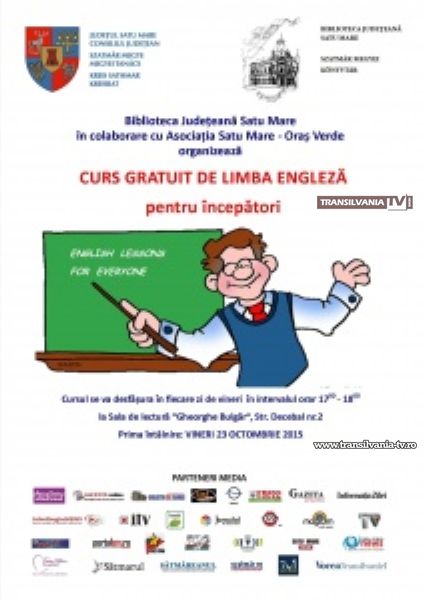 Cursuri gratuite de Limba Engleză la Biblioteca Județeană