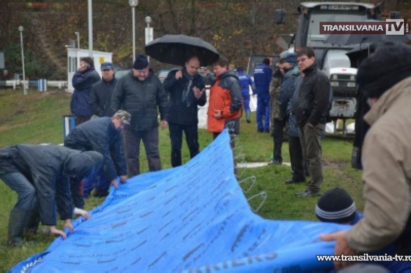 Exerciţiu de intervenţii în caz de inundaţii la Călineşti-Oaş