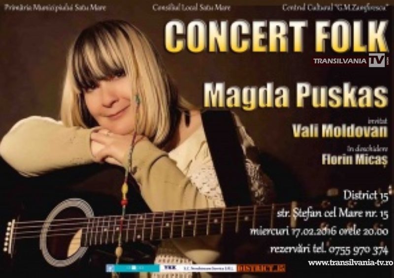 Concert folk cu Magda Puskas la District 15
