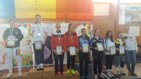 Astrid Kiss și Melany Pfeifer pe podium la CN de spadă