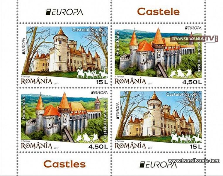 Castelul Karolyi din Carei, pe timbrele poștale
