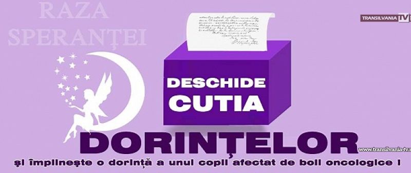 Cutia Dorințelor pentru copiii afectați de boli maligne