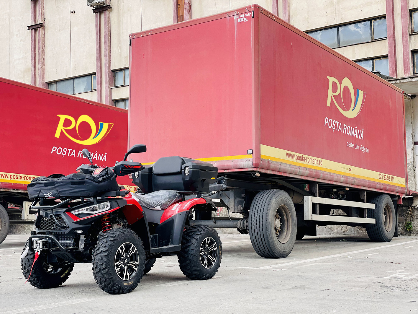 Postasii din Alba distribuie coletele cu ATV-urile!