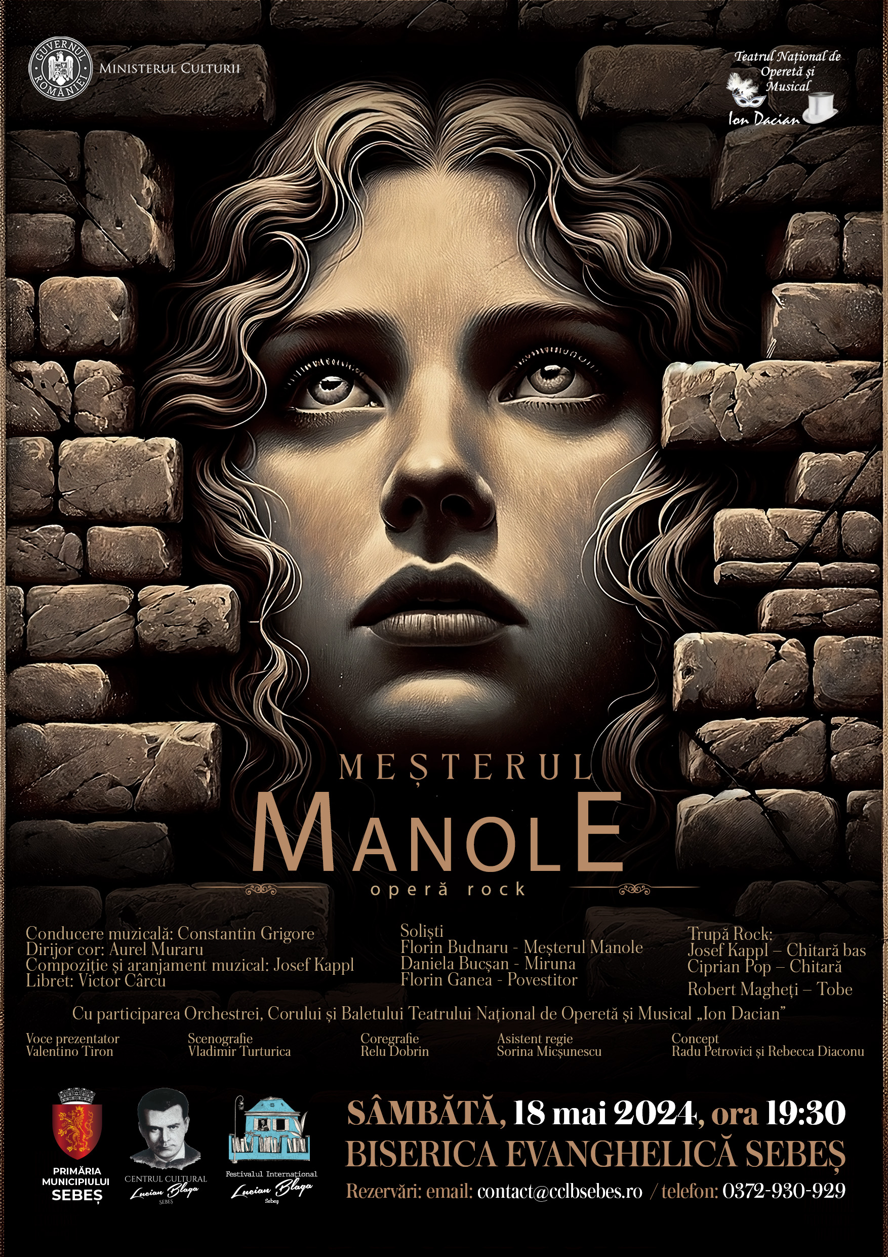 UN SPECTACOL PE CARE NU-L VEȚI UITA: OPERA ROCK „MEȘTERUL MANOLE”, LA SEBEȘ 18 MAI 2024 în BISERICA EVANGHELICĂ