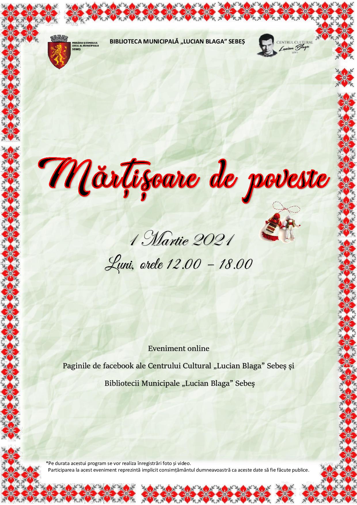 La Sebeș, păstrăm tradiția mărțișoarelor de poveste!