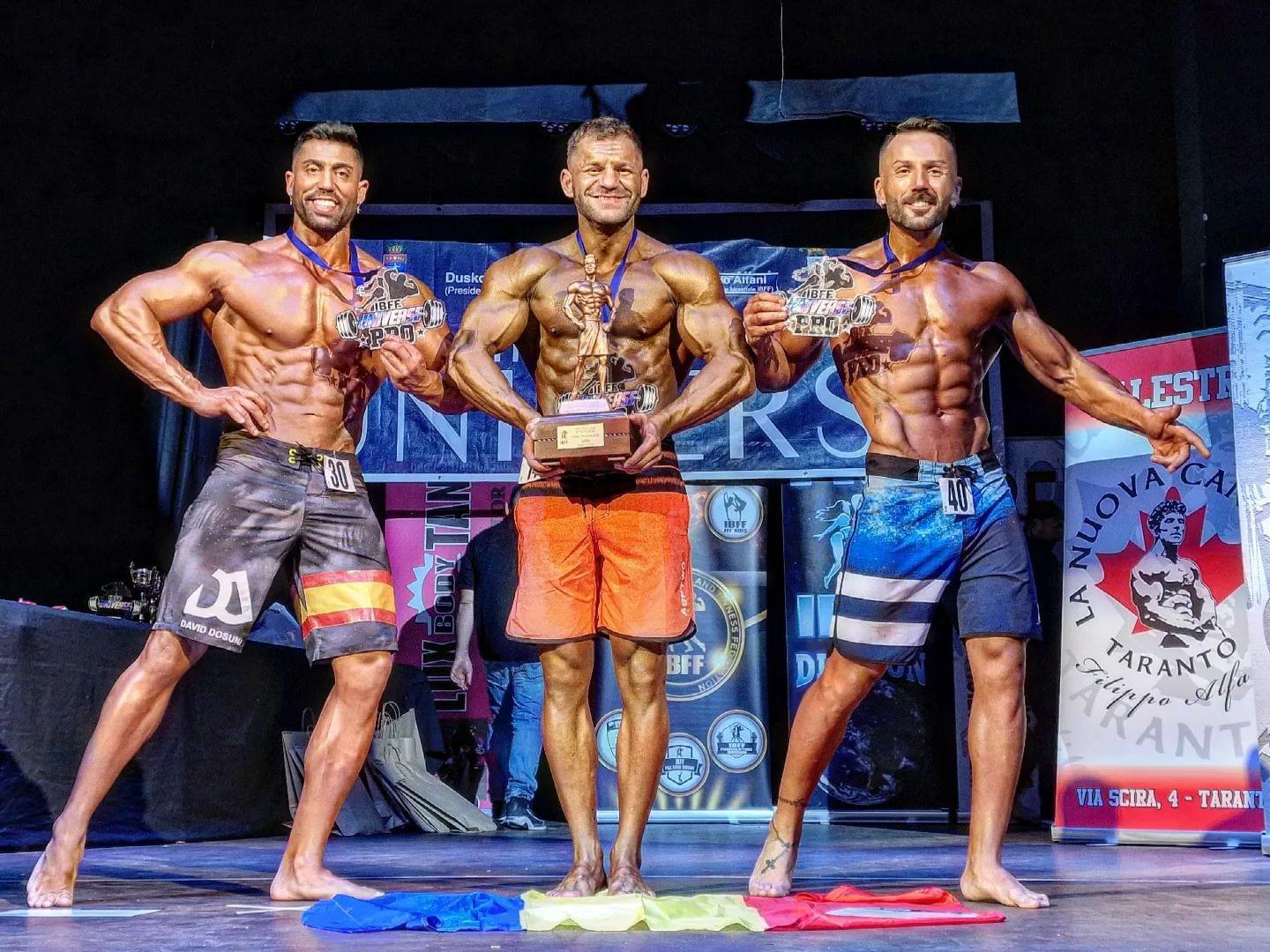 Jandarmul bistrițean Alexandru Sucutărdean din nou locul I la categoria Pro Physique obținut în Italia