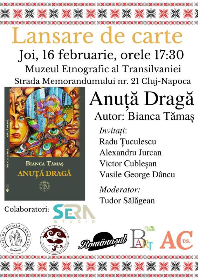 Cluj Napoca: Lansarea romanului „Anuță dragă” la Muzeul Etnografic al Transilvaniei