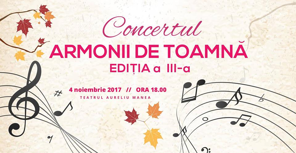 A III-a ediție a concertului „Armonii de Toamnă” va avea loc la Turda