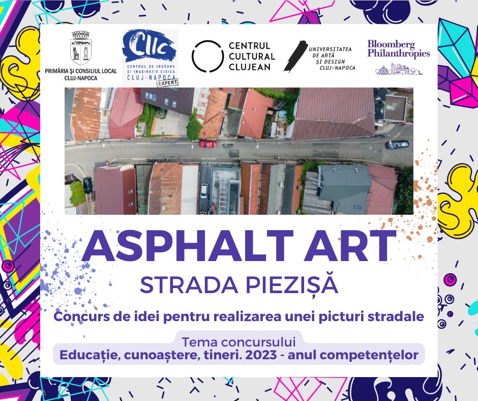Asphalt Art Initiative – Concurs de idei pentru realizarea unei picturi stradale în Cluj-Napoca