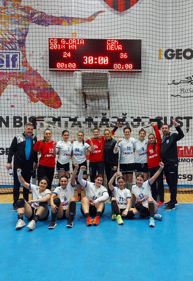 CSM Deva, locul 1 și punctaj maxim la finalul turului Diviziei A la handbal feminin