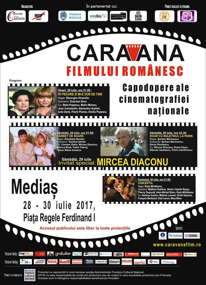 Mircea Diaconu, invitat special la Mediaș, în cadrul „Caravanei filmului românesc”