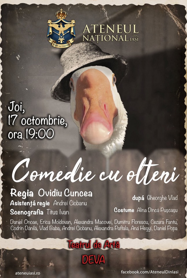 „Comedie cu olteni”, la Teatrul de Artă Deva