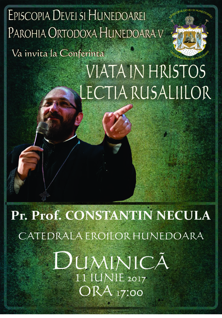 Conferință teologică la Hunedoara, susținută de părintele profesor dr. Constantin Necula
