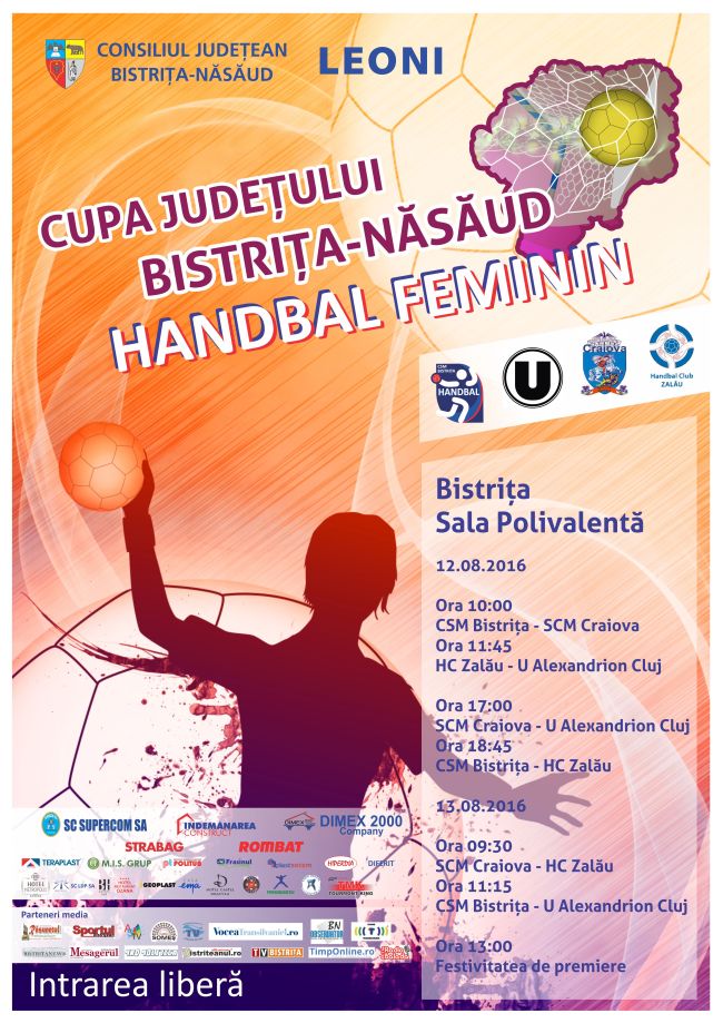 Vezi programul Cupei Județului Bistrița-Năsăud la handbal feminin (12-13 august)
