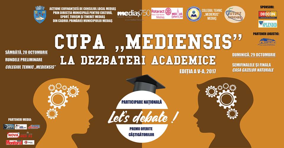 Ediția a V-a a Concursului județean de dezbateri academice „Cupa Mediensis”
