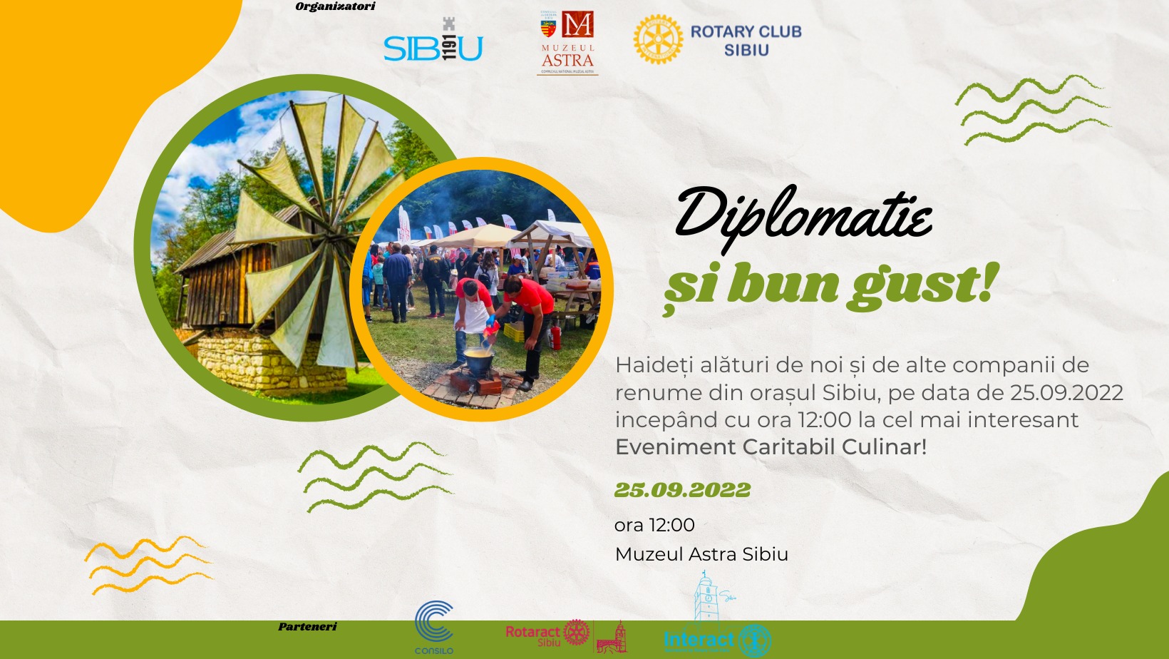 Diplomație și bun gust, eveniment culinar caritabil la Muzeul Civilizației Transilvane „ASTRA” din Sibiu