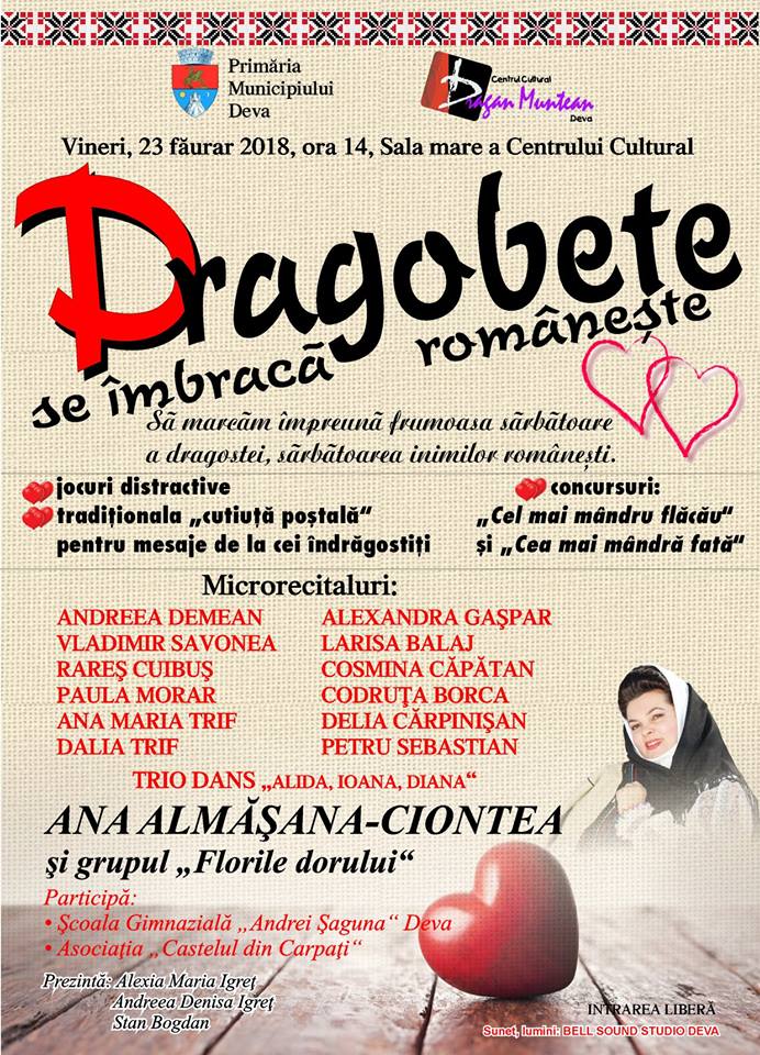 ”Dragobete se îmbracă românește”, la Deva