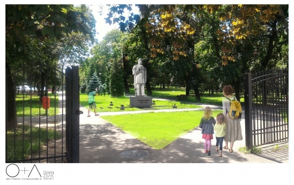 Pregătiri pentru reamplasarea statuii lui Emanuil Gojdu în Parcul 1 Decembrie din Oradea