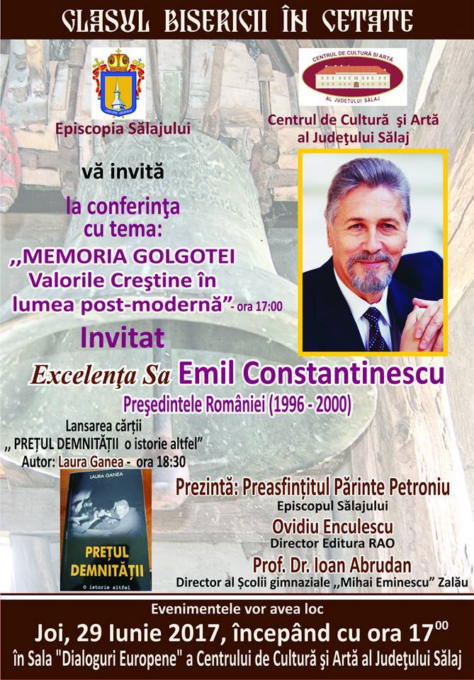 Emil Constantinescu, la Glasul Bisericii în cetate (Zalău, 29 iunie)