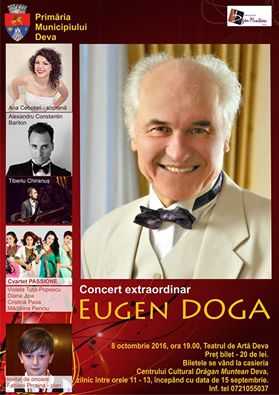 Deva: Compozitorul care a semnat muzica filmului „Şatra”, în concert extraordinar la Teatrul de Artă