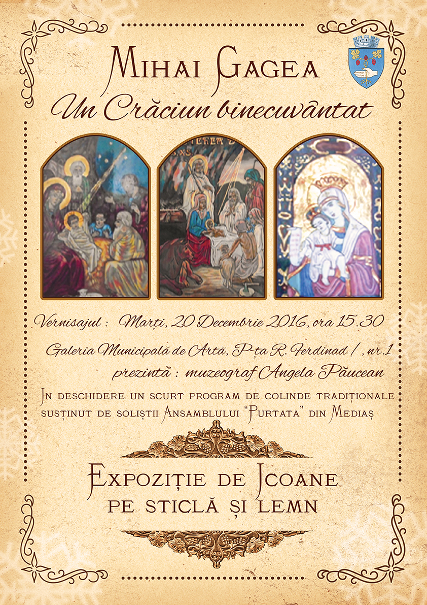 Mediaș: Un Crăciun binecuvântat – expoziție de icoane pe lemn și sticlă