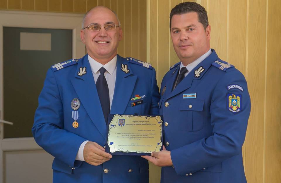 Colonelul Fătu Iacob de la IJJ Bistrița-Năsăud, la final de carieră