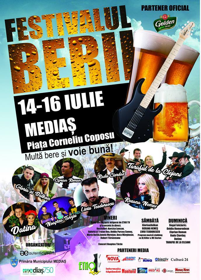 Călăreți și trăsură tradițională la Festivalul Berii de la Mediaș
