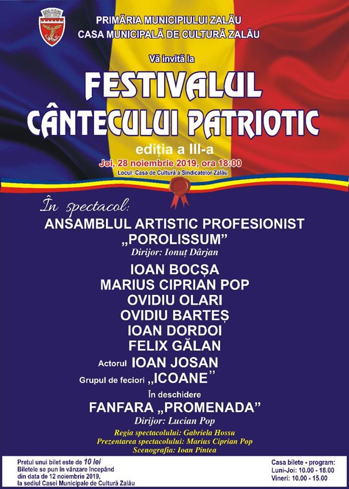 Festivalul Cântecului Patriotic, la Zalău