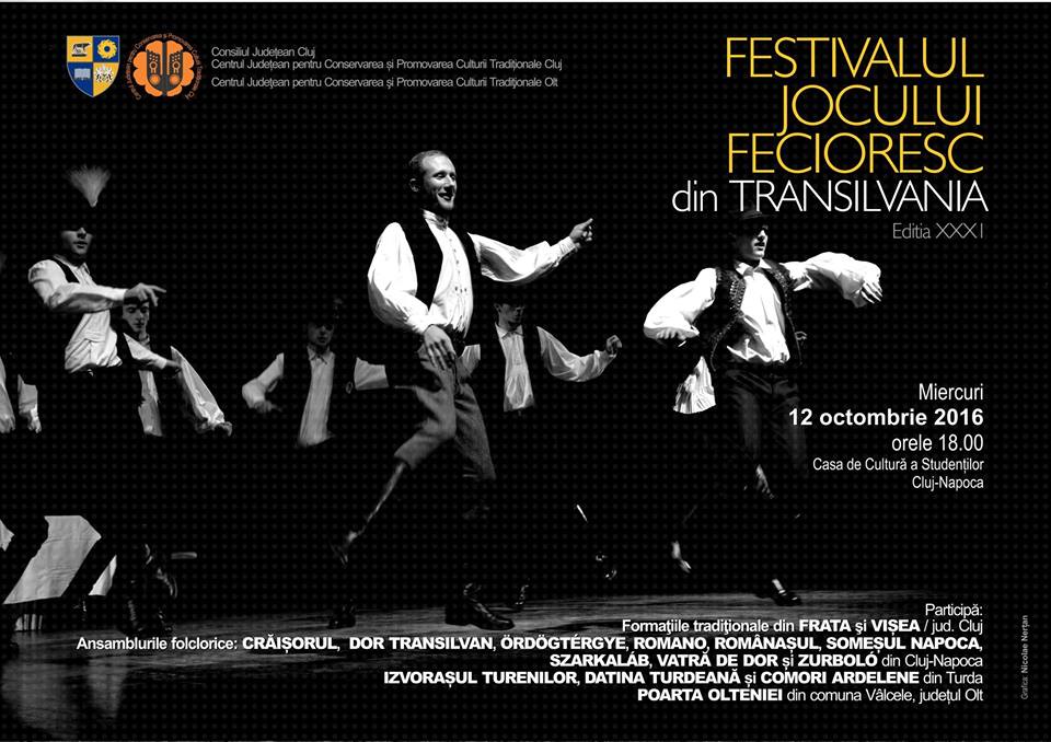Cluj Napoca: Festivalul Jocului Fecioresc din Transilvania, ediţia XXXI (miercuri, 12 octombrie)