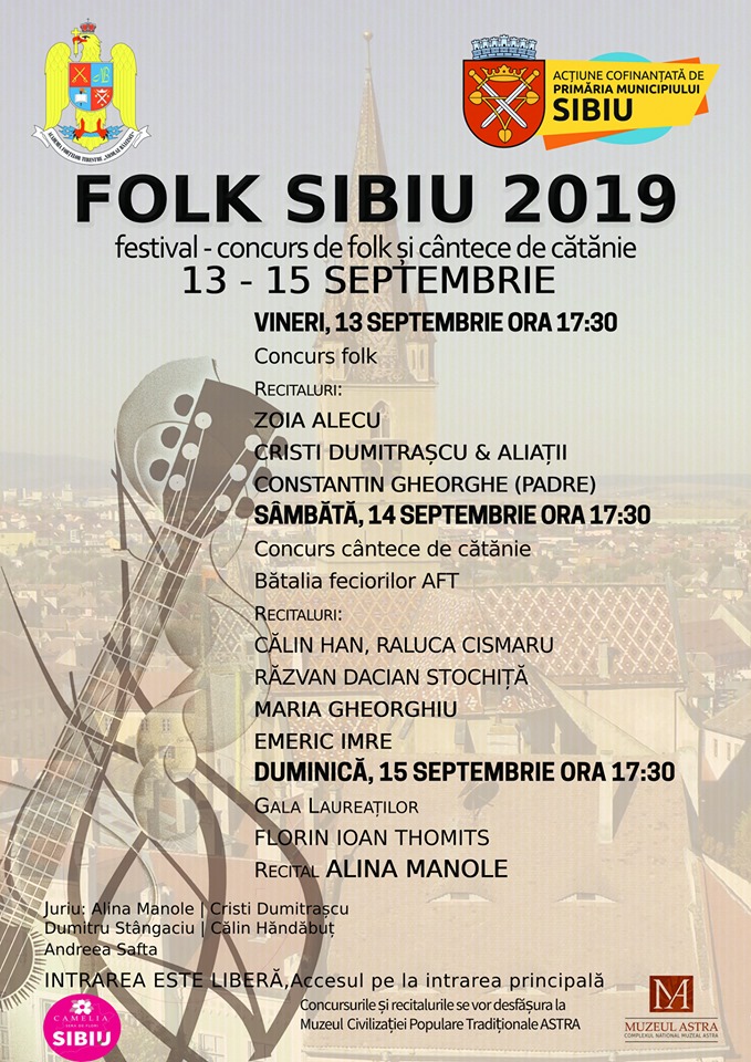 „Folk Sibiu 2019” se va desfășura în perioada 13-15 septembrie