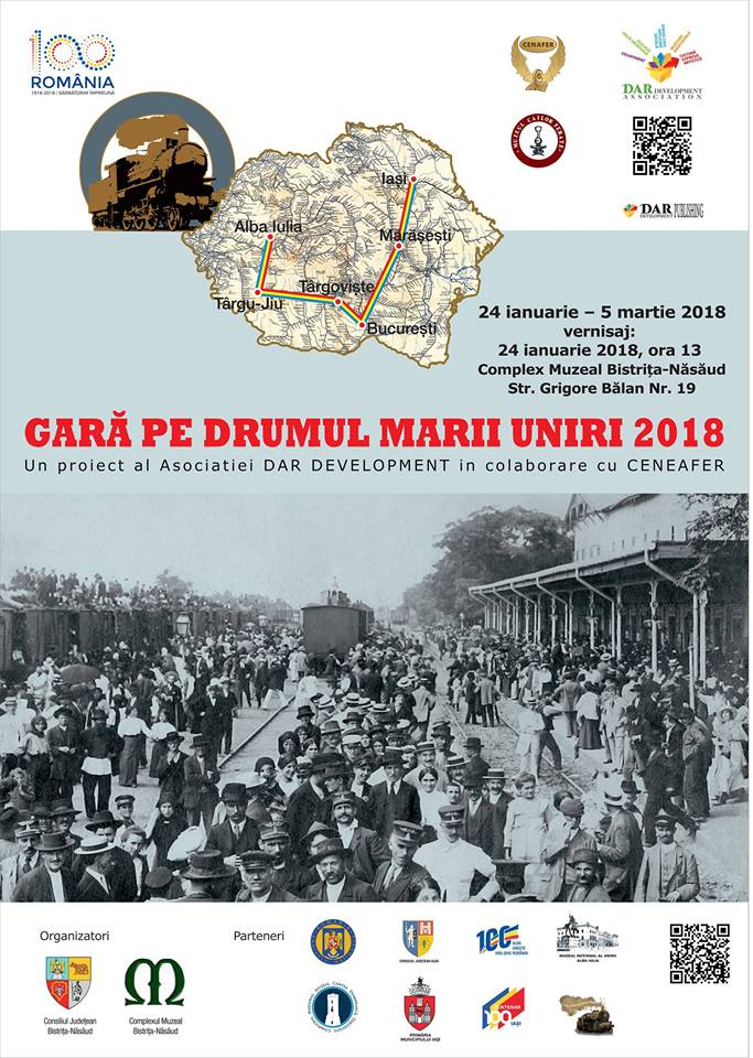 Expoziției foto-documentară ”Gară pe drumul Marii Uniri” va fi vernisată la Bistrița
