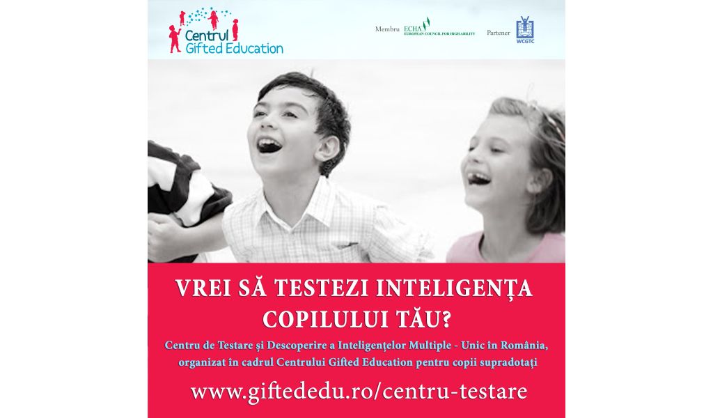Testări IQ la nivel internațional pentru selecția copiilor supradotați