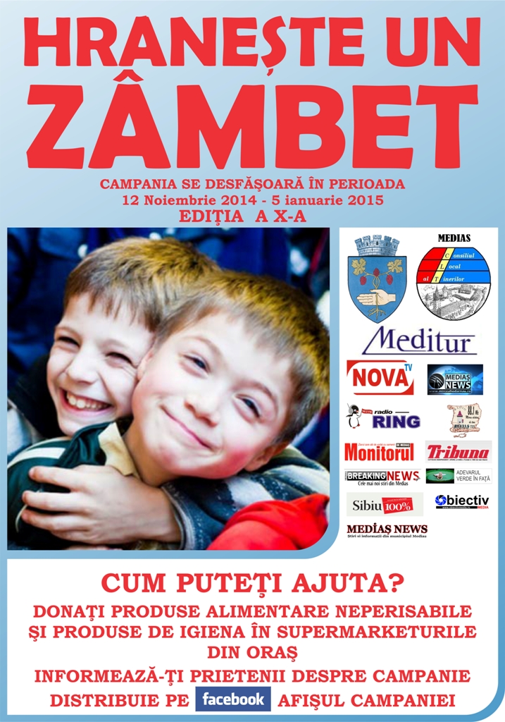 Mediaș: A început campania „Hrăneşte un zâmbet”
