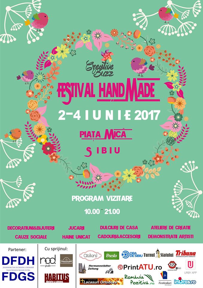 Festivalul Handmade Creative Buzz se desfășoară la Sibiu