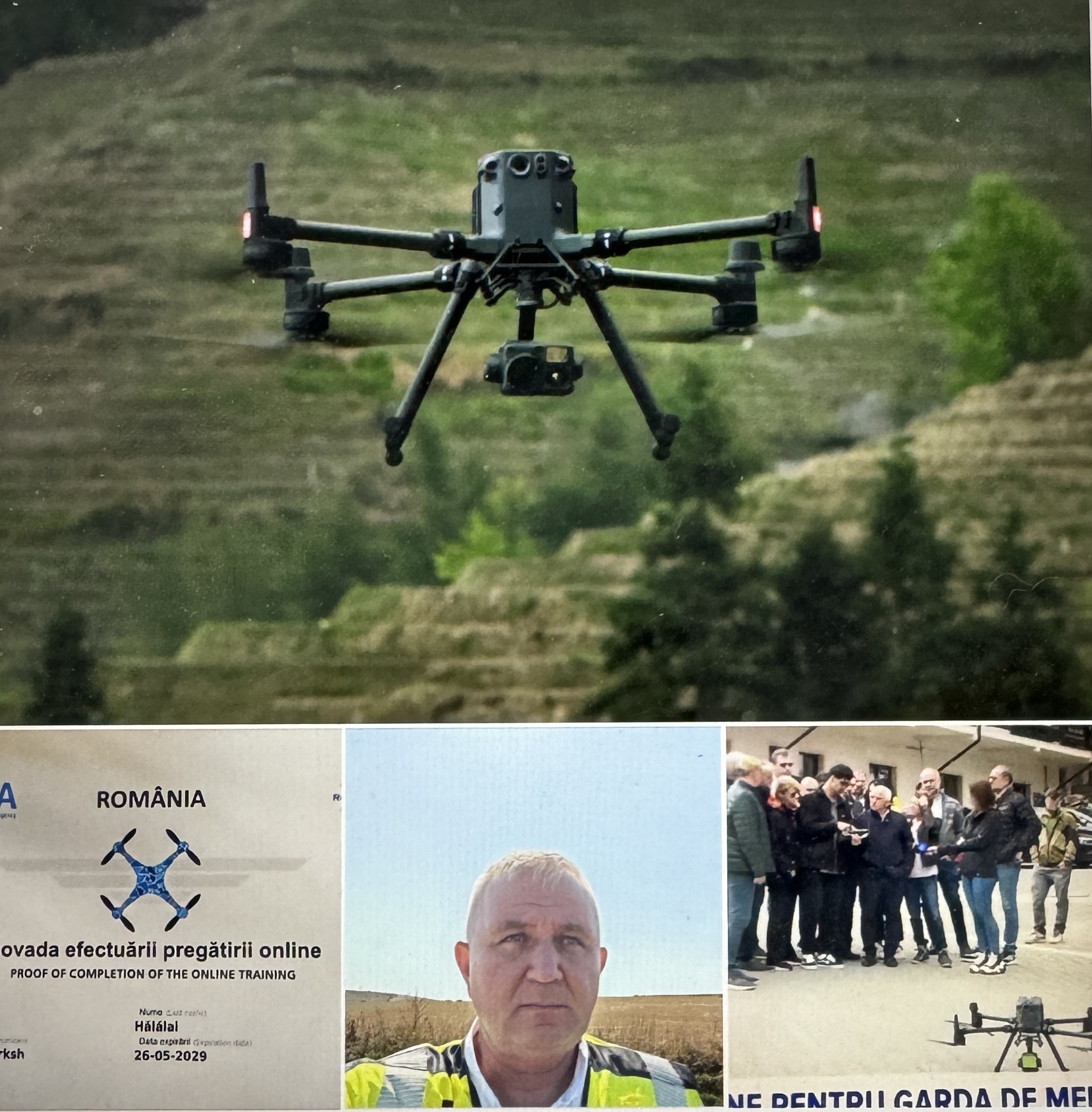 DOUĂ DRONE DE LA GARDA DE MEDIU VOR SURVOLA JUDEȚUL ALBA! COMISARUL ȘEF DĂNUȚ HĂLǍLAI A ABSOLVIT CURSURILE DE PILOTAJ PENTRU DRONǍ.
