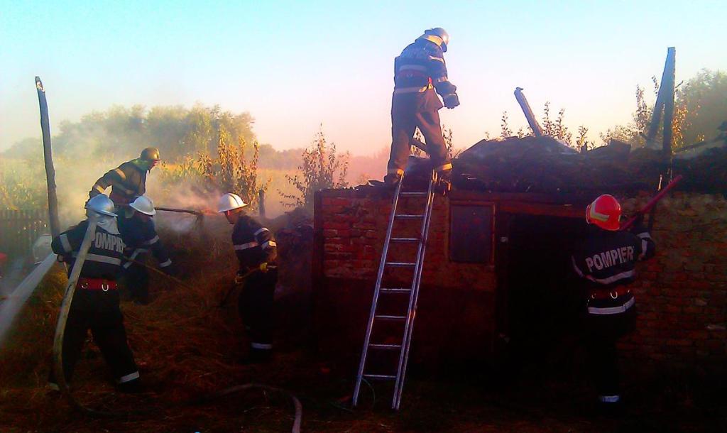 Incendiu produs în Gurbeşti
