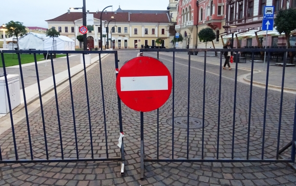 În 24 ianuarie, circulația rutieră se închide temporar în Piața Unirii din Oradea