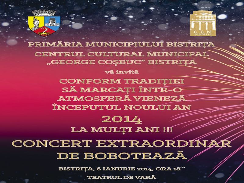 BISTRIȚA: Concert extraordinar de Bobotează la Teatrul de Vară