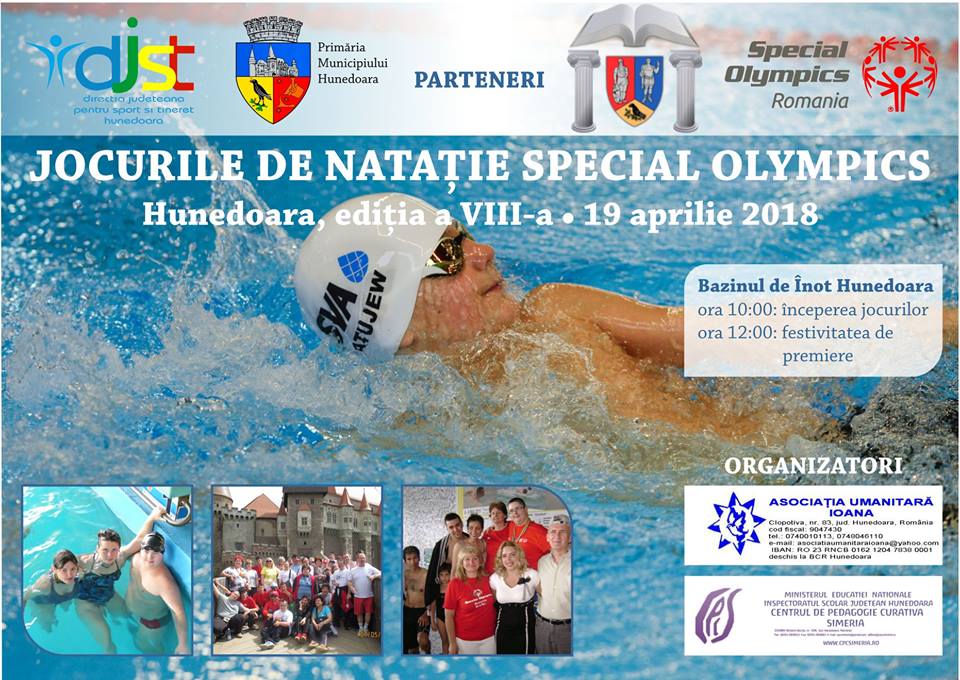 Jocurile de natație Special Olympics 2018 la Hunedoara