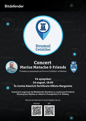 Mediaș: Trubadurul Marius Matache poposește pe ”Drumul Cetăților”
