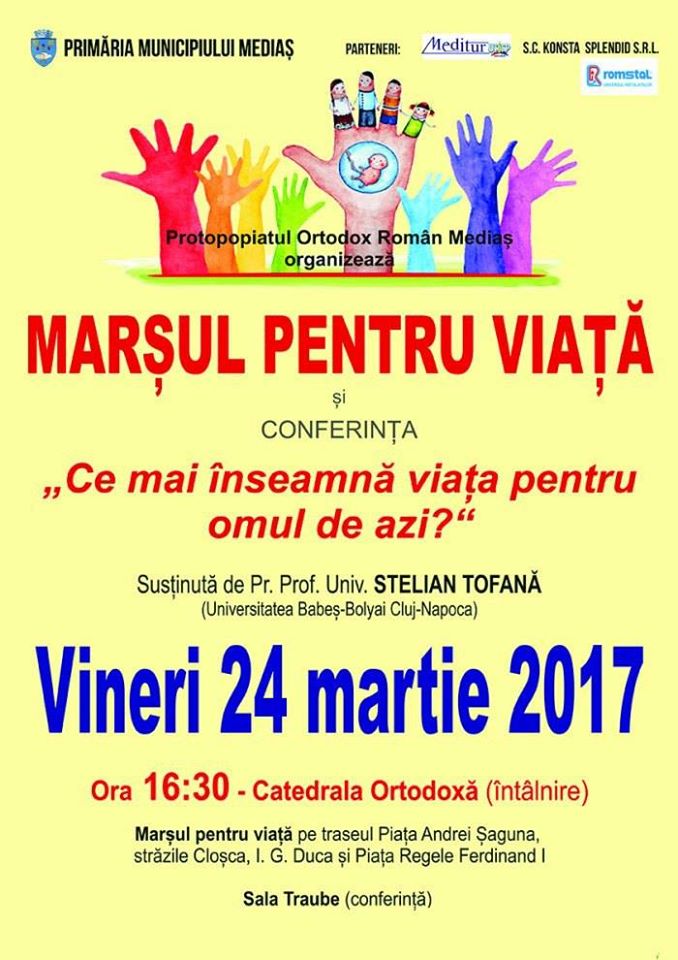 Marșul pentru viață se va desfășura la Mediaș, vineri, 24 martie