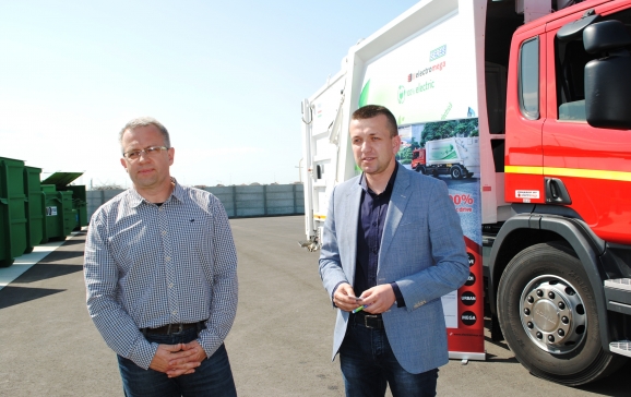 Maşină electrică de salubritate, testată în Oradea